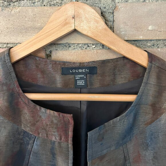 Louben Silk Jacket – Copper-Blue Tones – Size 6 (Fits 8/10) - Picture 3 of 8